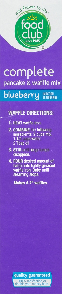 slide 7 of 11, Food Club Blueberry Complete Pancake & Waffle Mix, 28 oz