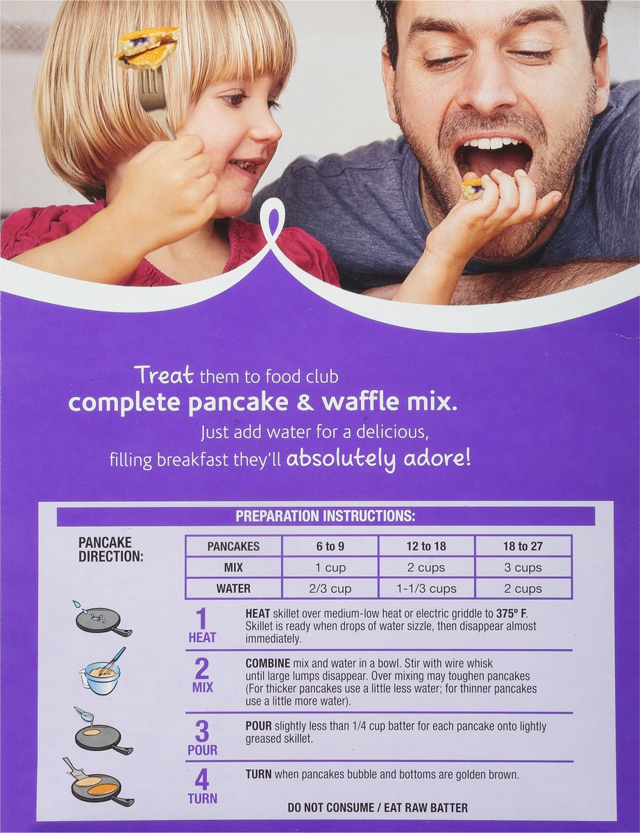 slide 10 of 11, Food Club Blueberry Complete Pancake & Waffle Mix, 28 oz