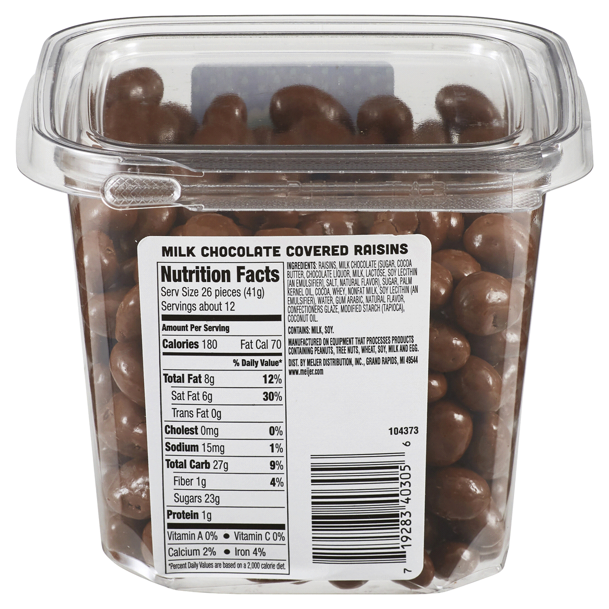 slide 2 of 2, Meijer Milk Chocolate Covered Raisins, 18 oz