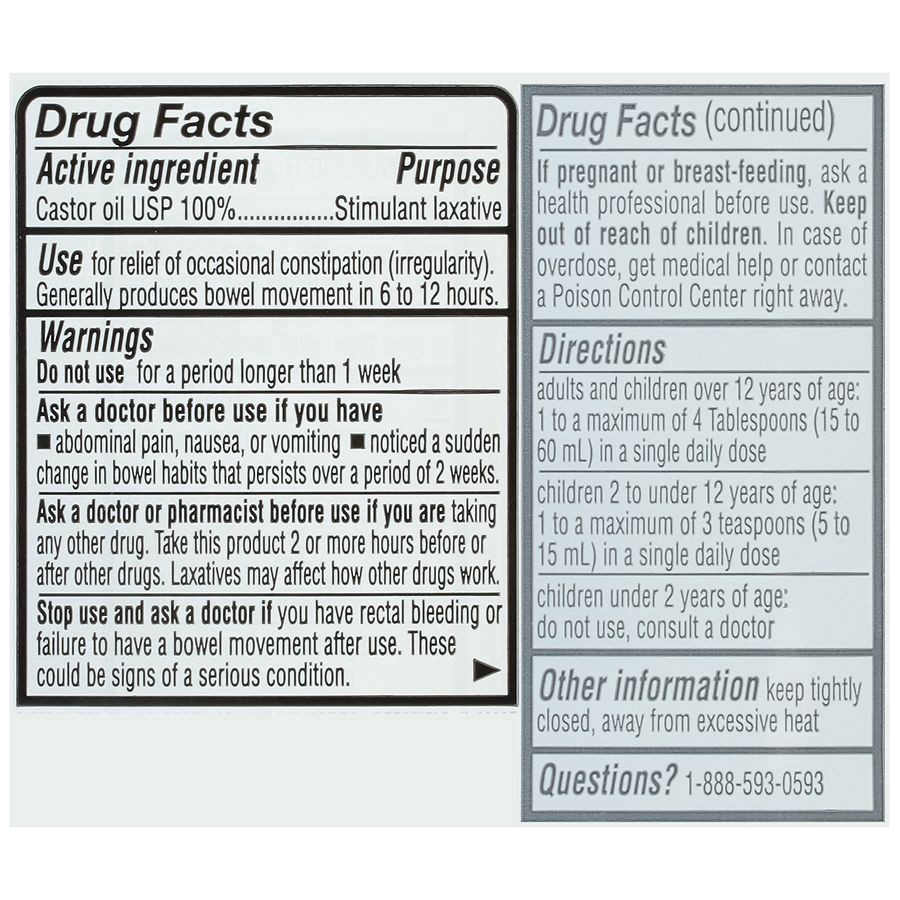 slide 5 of 5, Walgreens Castor Oil Usp Stimulant Laxative, 4 fl oz