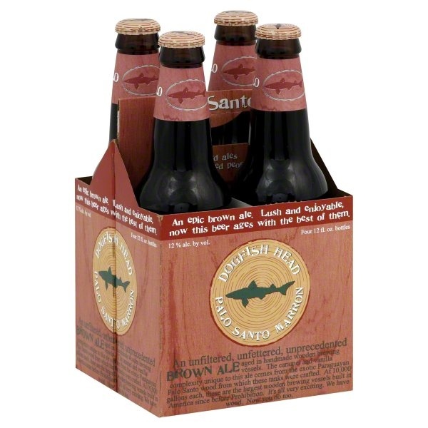 slide 1 of 1, Dogfish Head Malt Beverage Brown Ale Palo Santo Marron, 4 ct; 12 oz