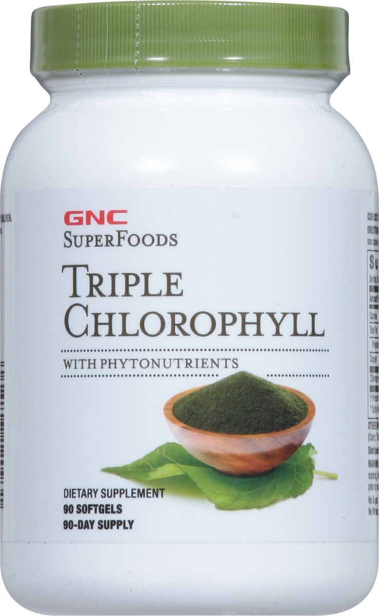 slide 5 of 14, GNC SuperFoods Softgels Triple Chlorophyll with Phytonutrients 90 Softgels, 90 ct