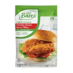 Just BARE Chicken Breast Spicy Fillets, Lightly Breaded