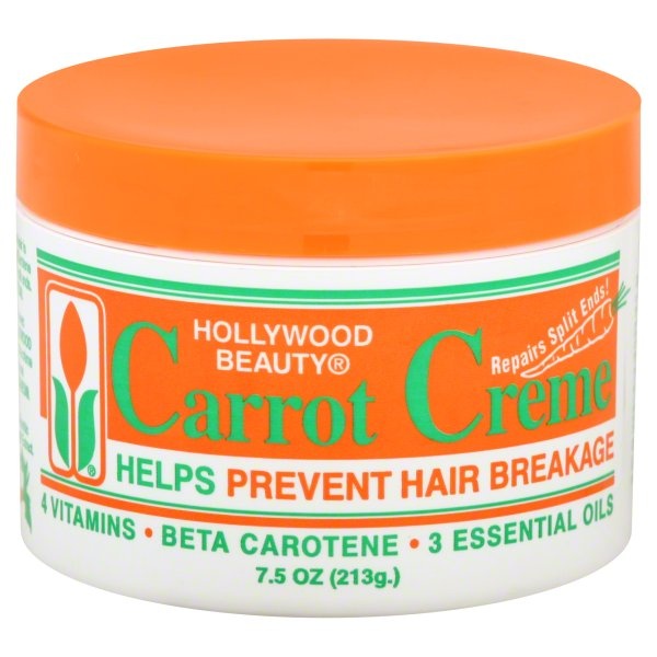 slide 1 of 1, Hollywood Beauty Carrot Creme For Prevention Of Hair Breakage, 7 oz