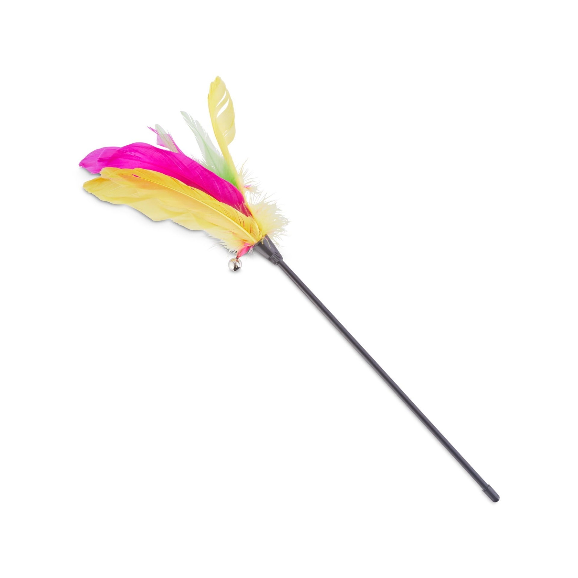 slide 1 of 1, Leaps & Bounds Thrill & Chase Feathered Wand Cat Toy, 1 ct