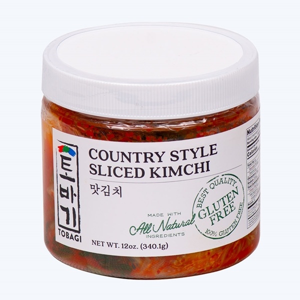 slide 1 of 1, Tobagi Sliced Kimchi, 12 oz