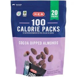 H-E-B Cocoa-Dipped Almonds 100 Calorie Snack Packs