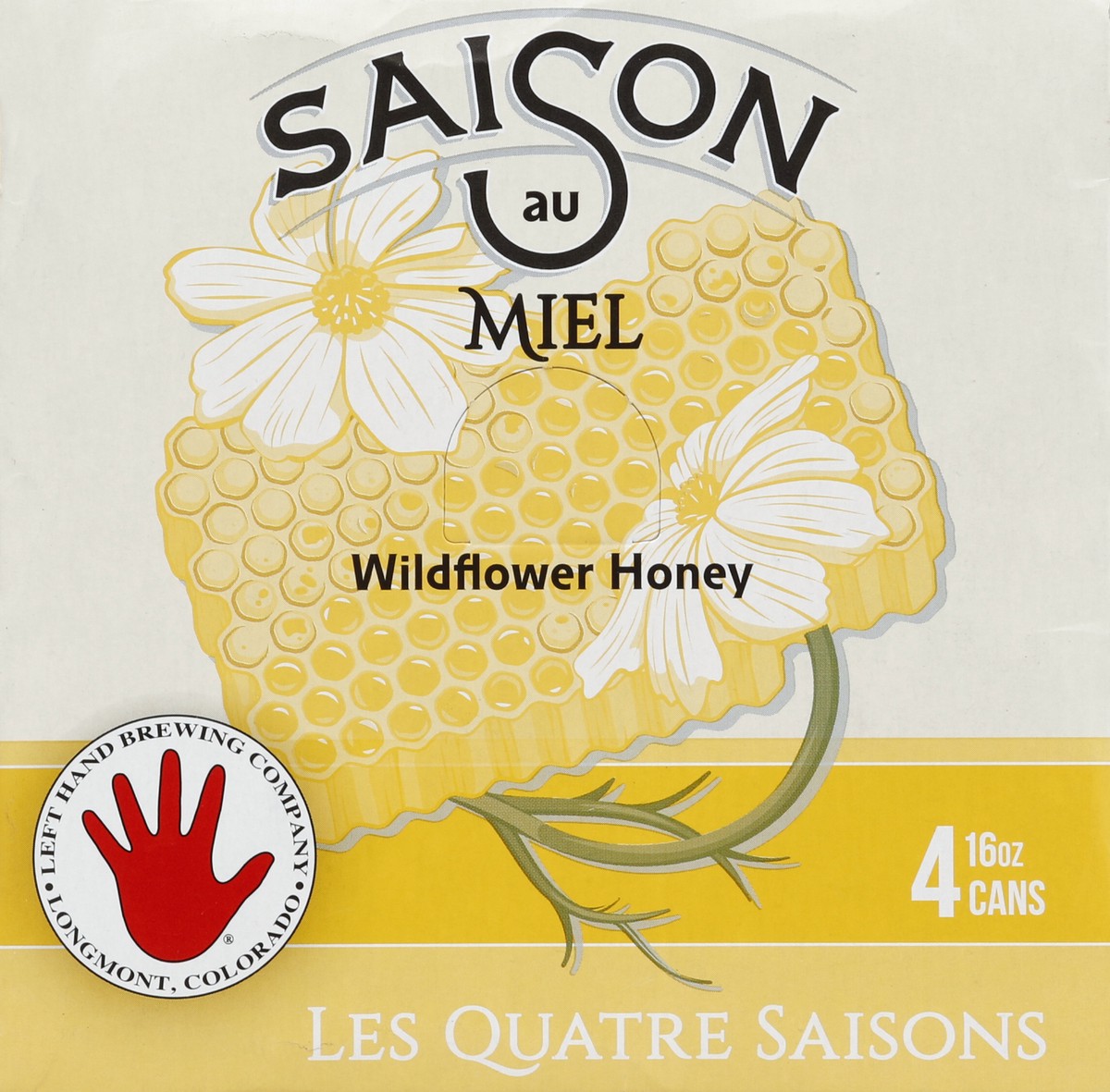 slide 2 of 6, Left Hand Brewing Co. Beer, Ale, Saison au Miel, Wildflower Honey, 4 ct