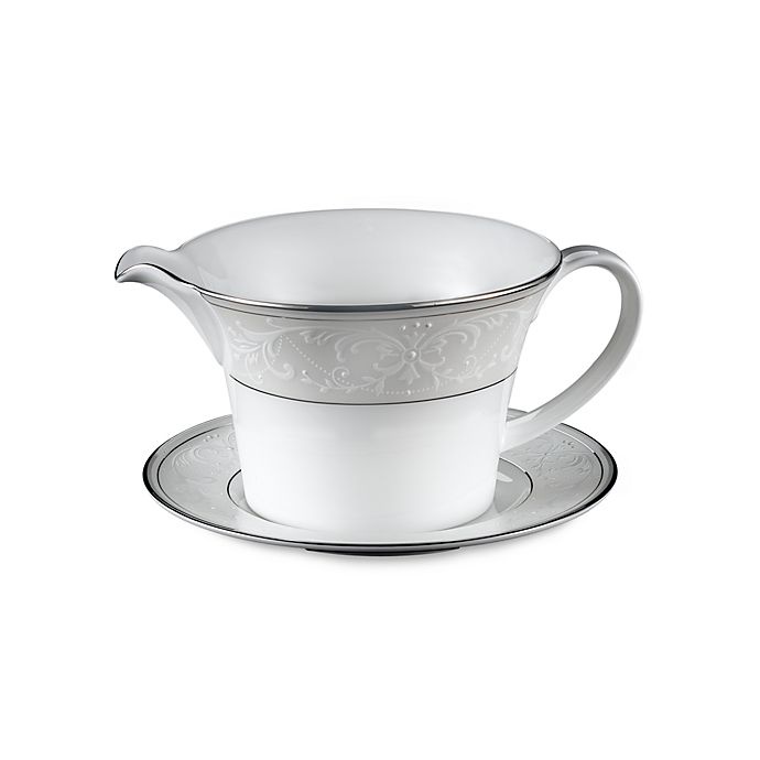 slide 1 of 1, Nikko Pearl Symphony Gravy Boat with Stand, 1 ct