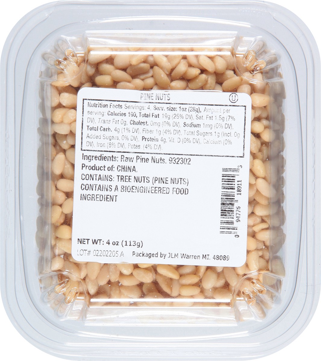 slide 8 of 12, JLM Manufacturing Pine Nuts 4 oz, 4 oz