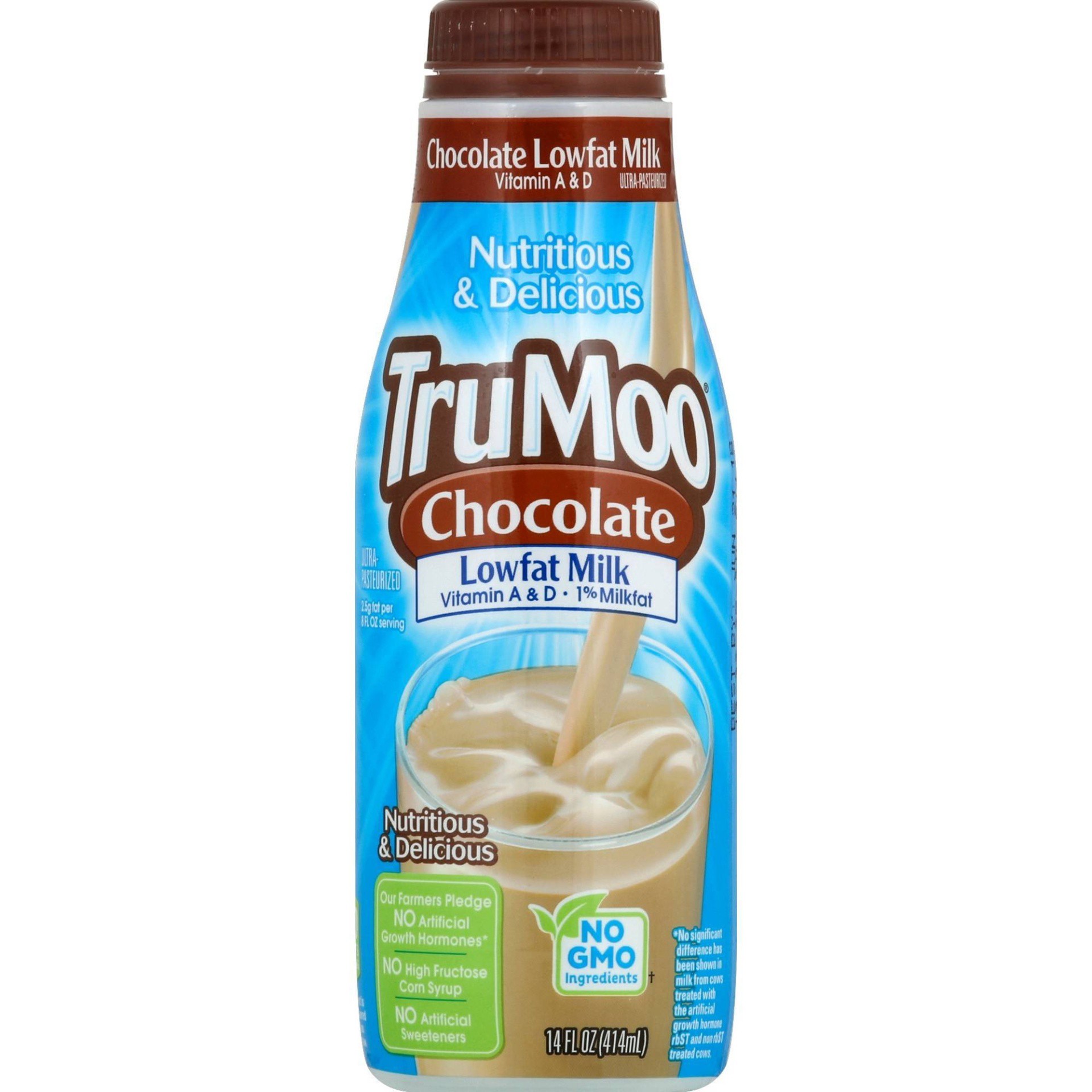 slide 1 of 7, TruMoo Fat Free Chocolate Milk, 12 fl oz