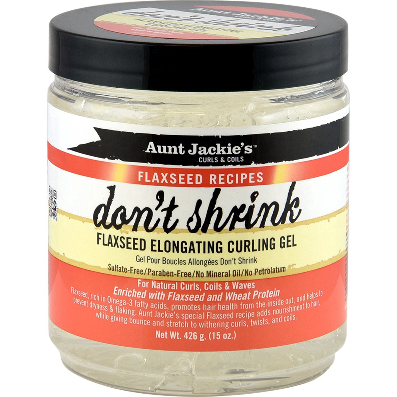 slide 1 of 3, Aunt Jackie's Dont Shrink Flaxseed Elongating Curling Gel, 15 oz