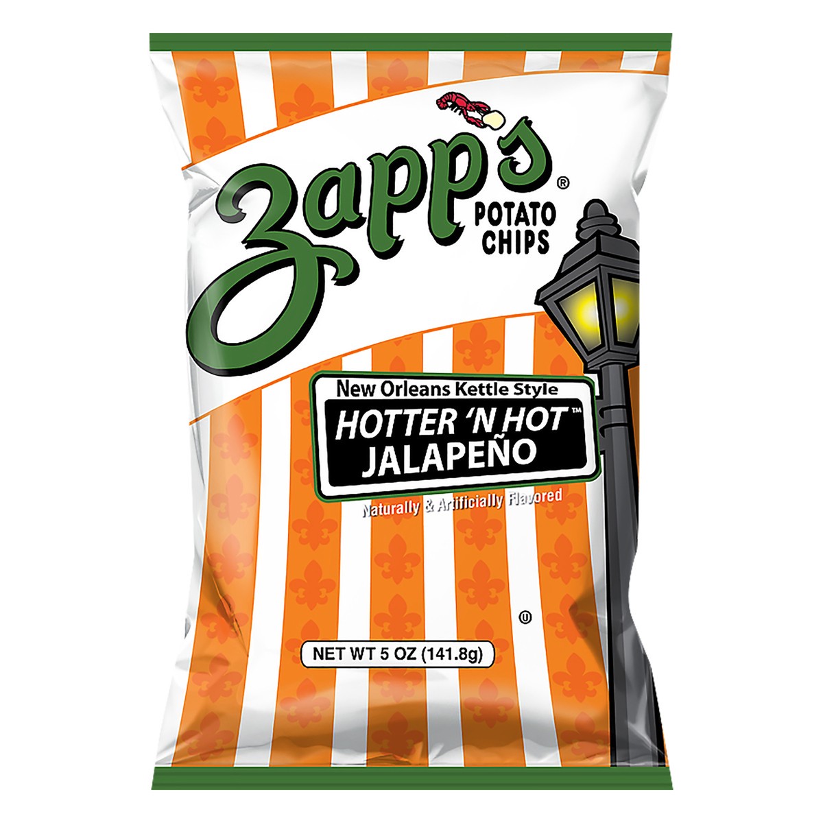 slide 7 of 11, Zapp's New Orleans Kettle Style Hotter n Hot Jalapeno Potato Chips 5 oz, 5 oz
