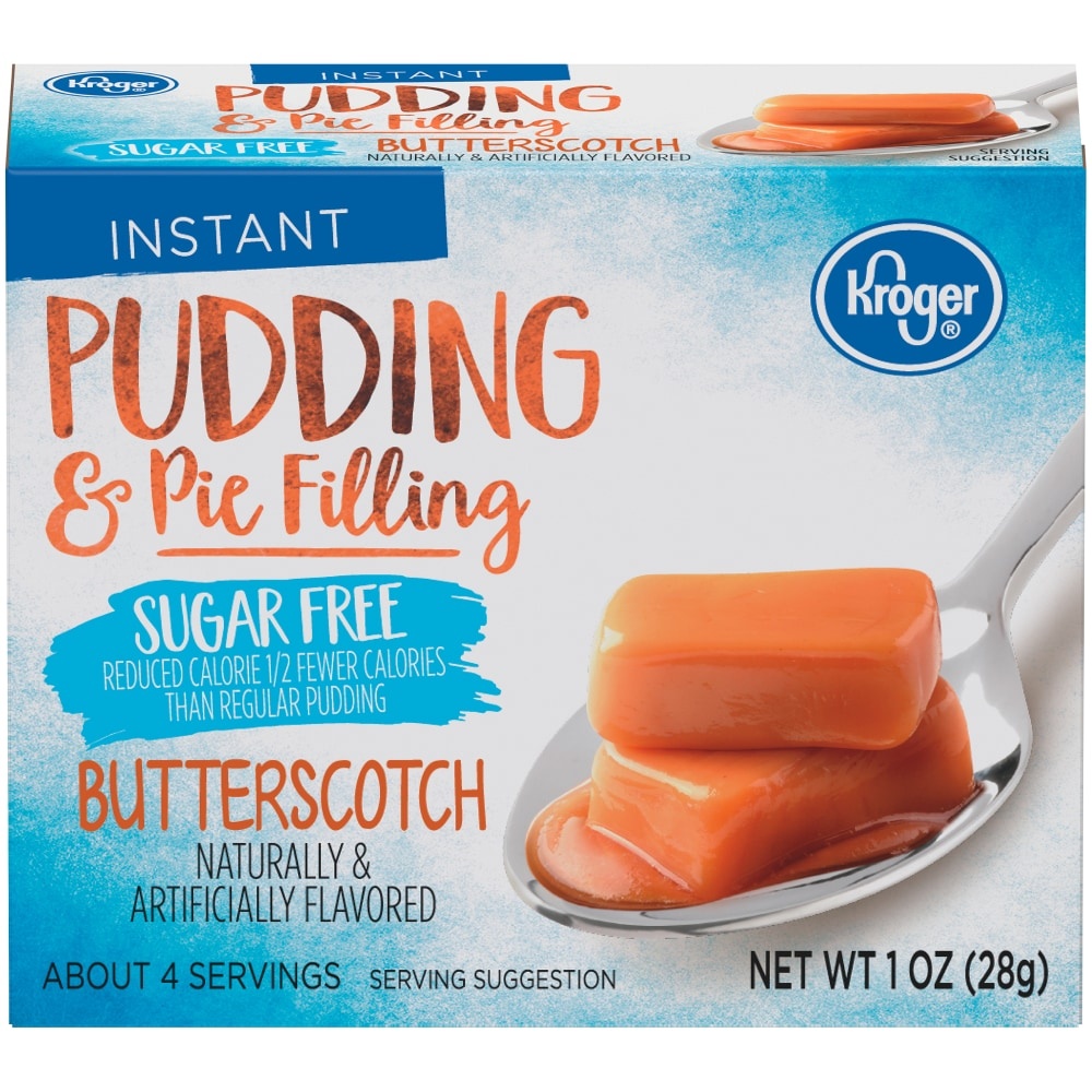 slide 1 of 1, Kroger Instant Sugar-Free Pudding & Pie Filling - Butterscotch, 1 oz