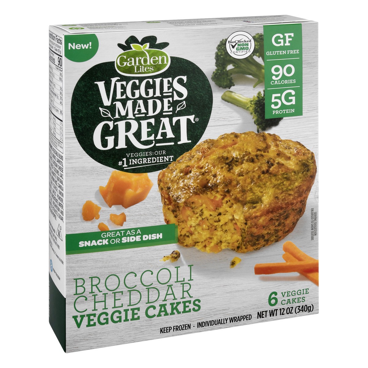 slide 2 of 13, Veggies Made Great Garden Lites Broccoli Cheddar Veggie Cakes, 6 ct; 2 oz