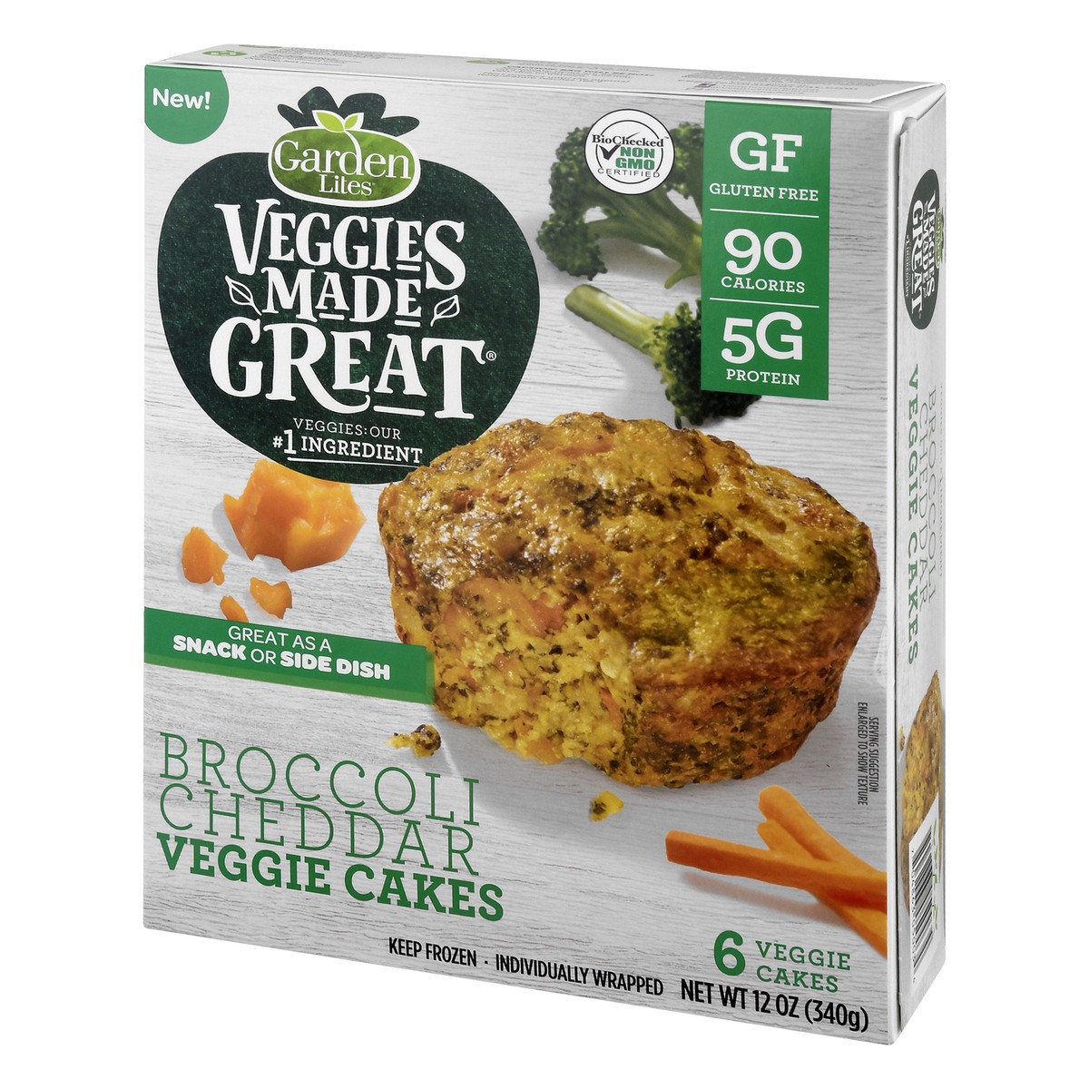 slide 8 of 13, Veggies Made Great Garden Lites Broccoli Cheddar Veggie Cakes, 6 ct; 2 oz