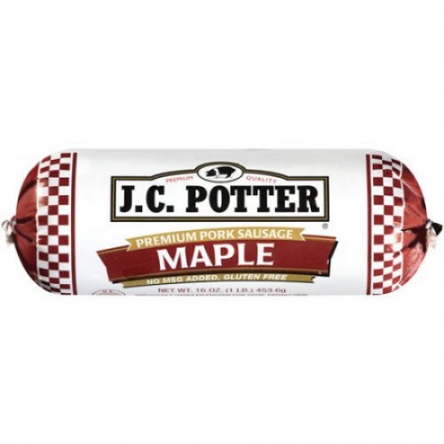 slide 1 of 1, J.C. Potter Maple Sausage, 16 oz
