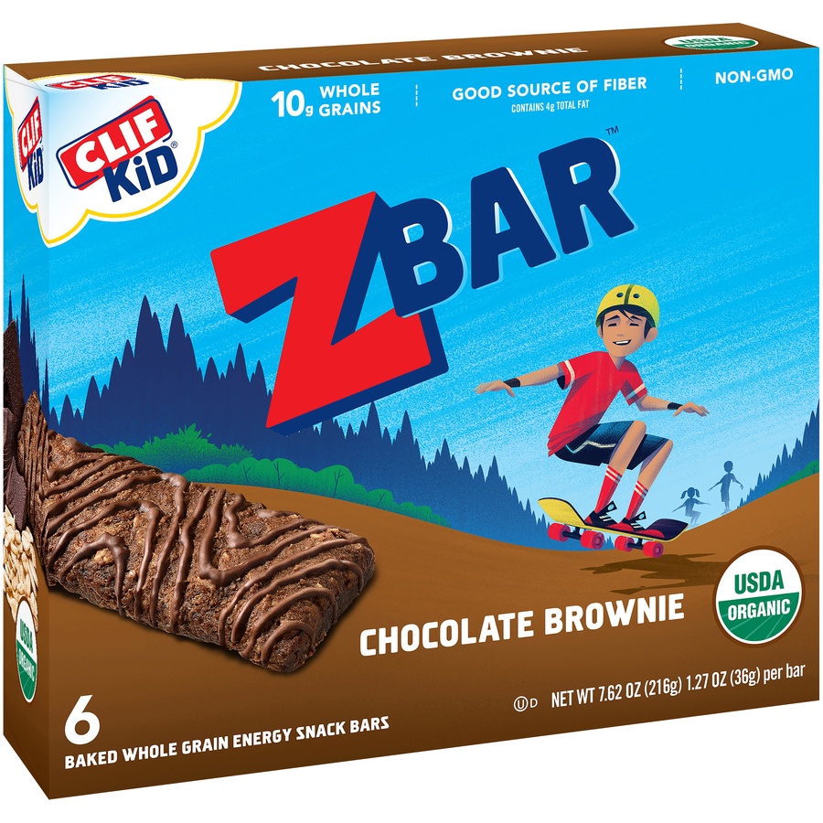 slide 3 of 9, CLIF Kid ZBAR Organic Chocolate Brownie, 6 ct; 7.62 oz