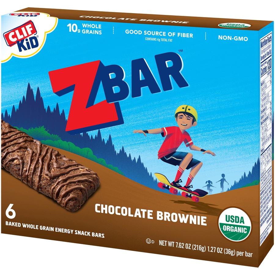 slide 4 of 9, CLIF Kid ZBAR Organic Chocolate Brownie, 6 ct; 7.62 oz