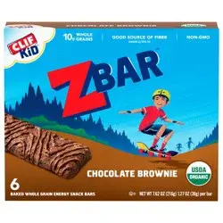 CLIF Kid ZBAR Organic Chocolate Brownie Snack Bars - 6ct