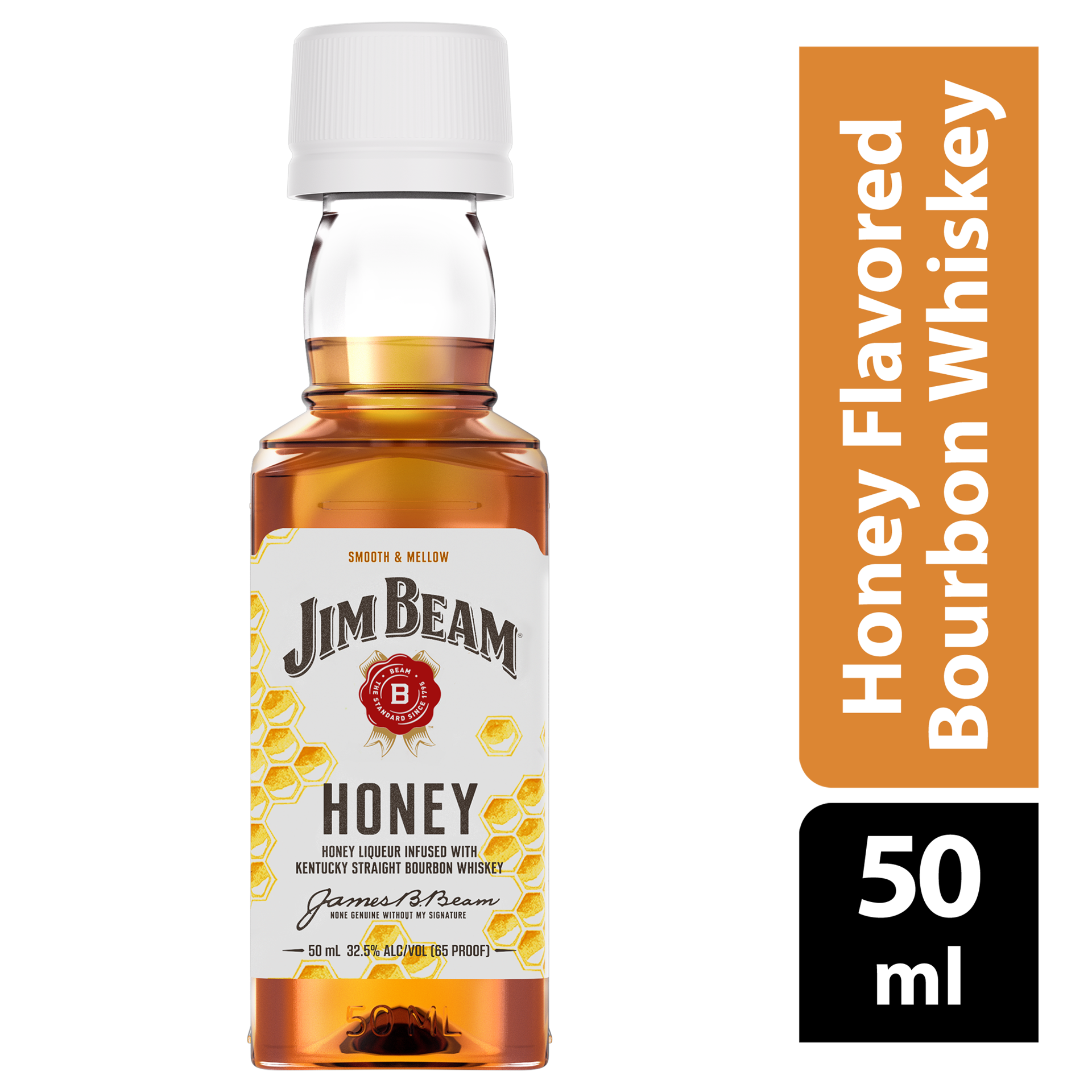 slide 1 of 4, Jim Beam Honey Liqueur with Kentucky Straight Bourbon Whiskey 50 ml, 50 ml