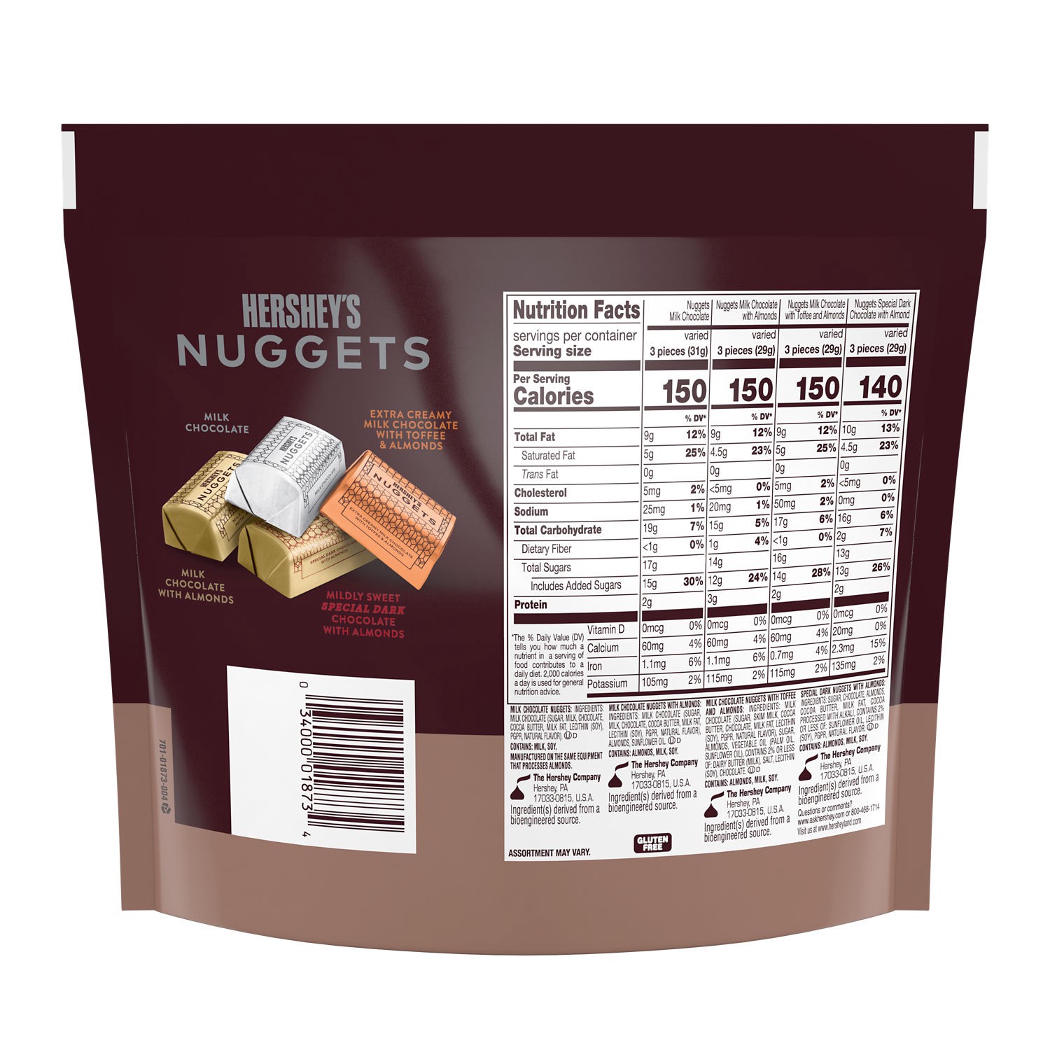 slide 4 of 5, Hershey's NUGGETS Assorted Chocolate Candy Family Pack, 15.6 oz, 15.6 oz