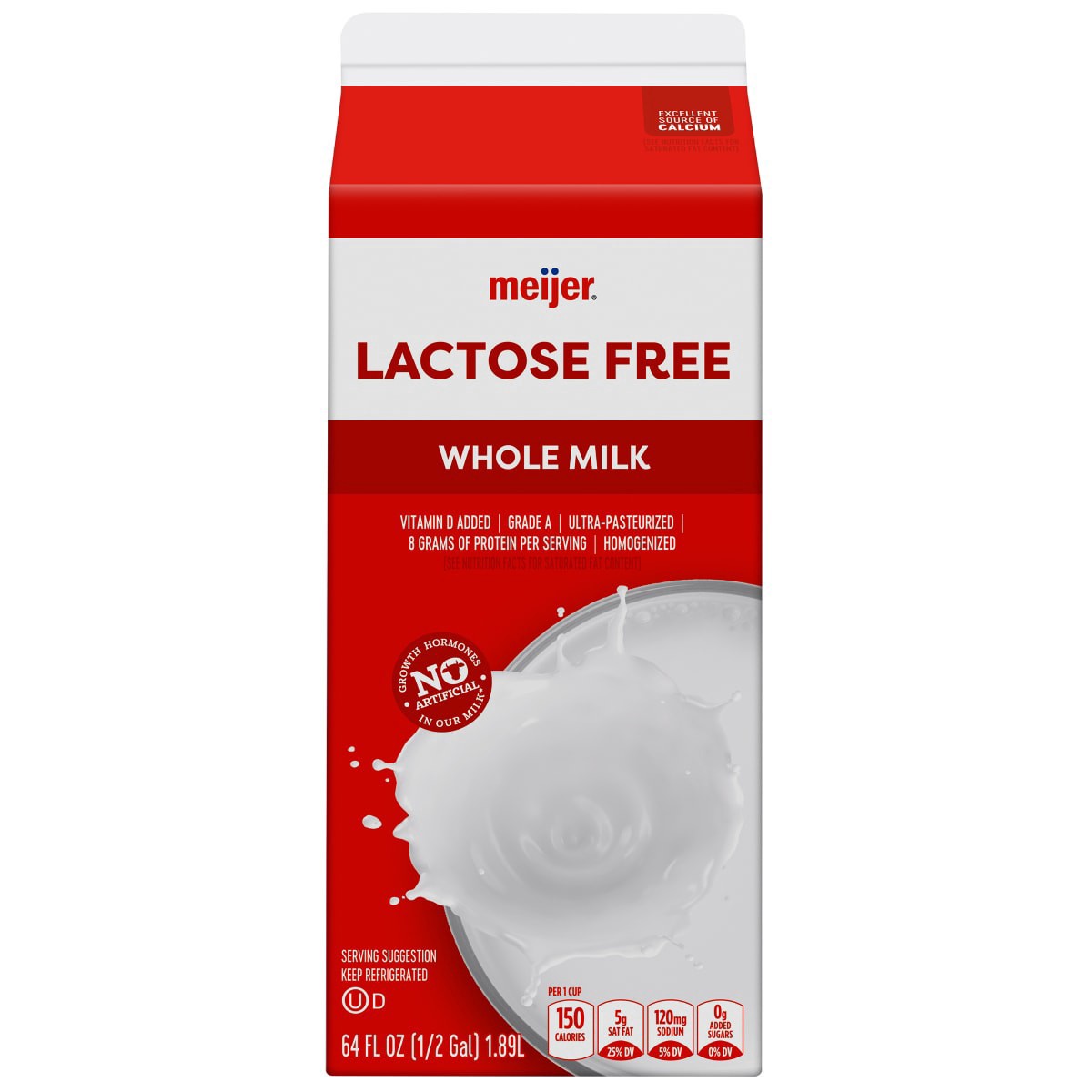 slide 9 of 13, Meijer Lactose Free Whole Milk, 1/2 gal