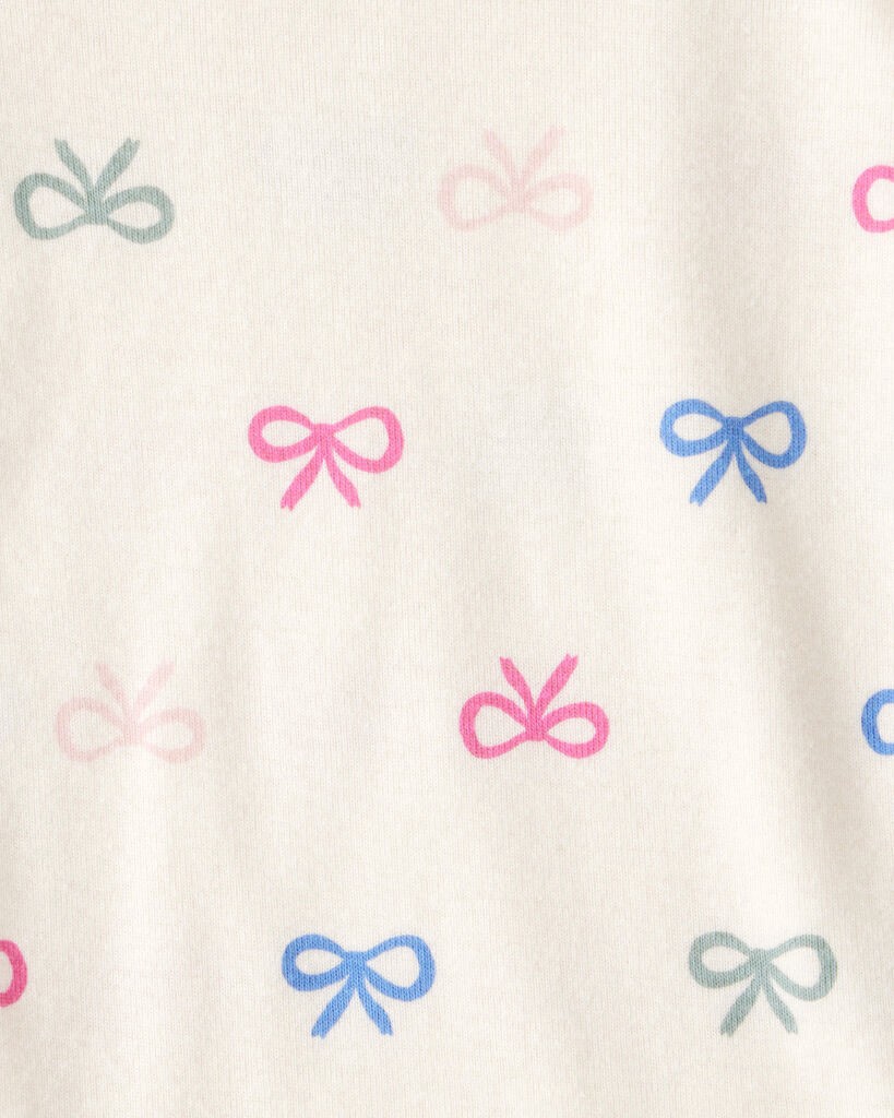 slide 4 of 5, Carter's Baby Girl 4-Pack Bow Print Long-Sleeve Multipack Bodysuits - Blue/Pink/White Cream/Green/Pink 18M, 1 ct