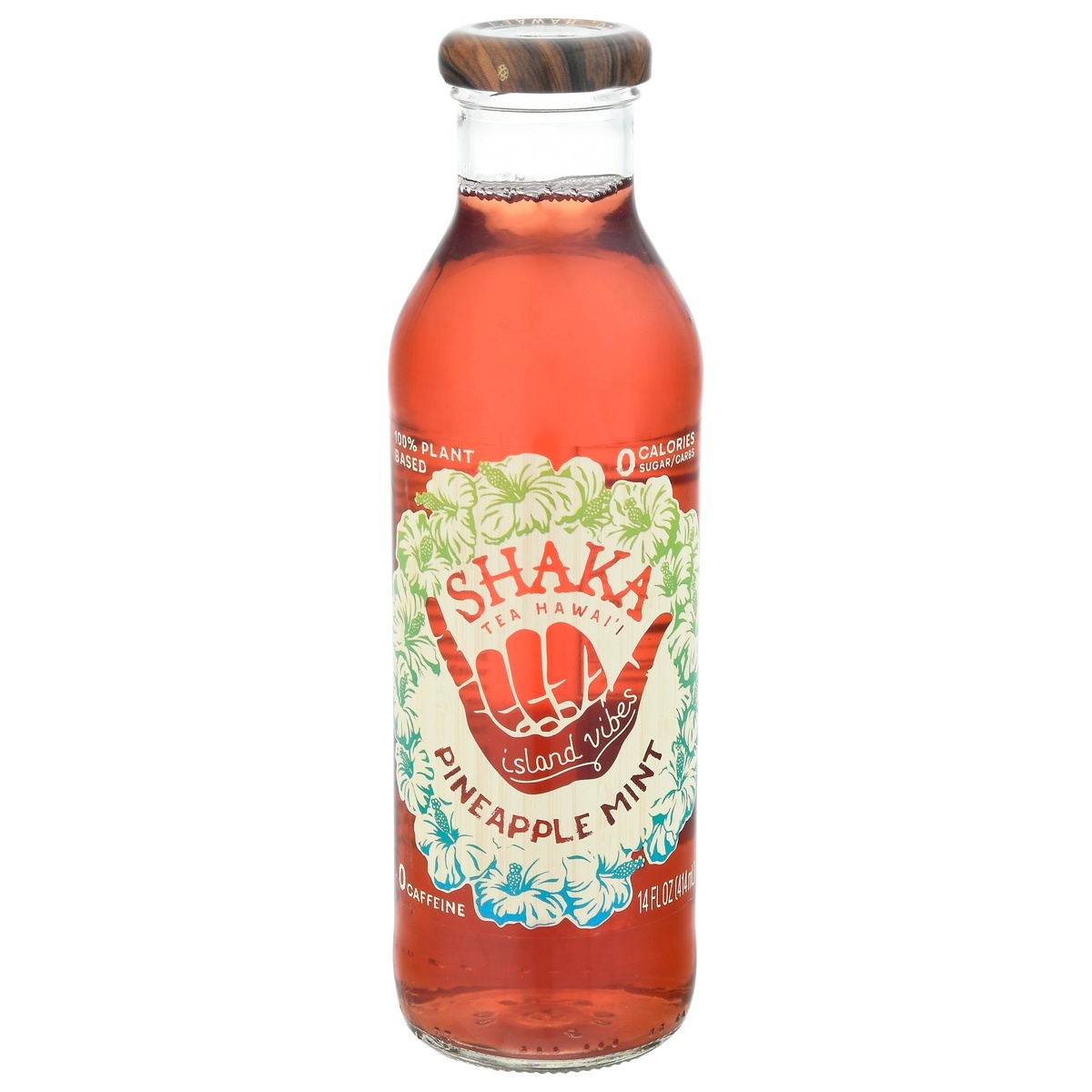 slide 1 of 1, Shaka Tea Pineapple Mint Hawaiian Mamaki Tea - 14 fl oz Glass Bottle, 