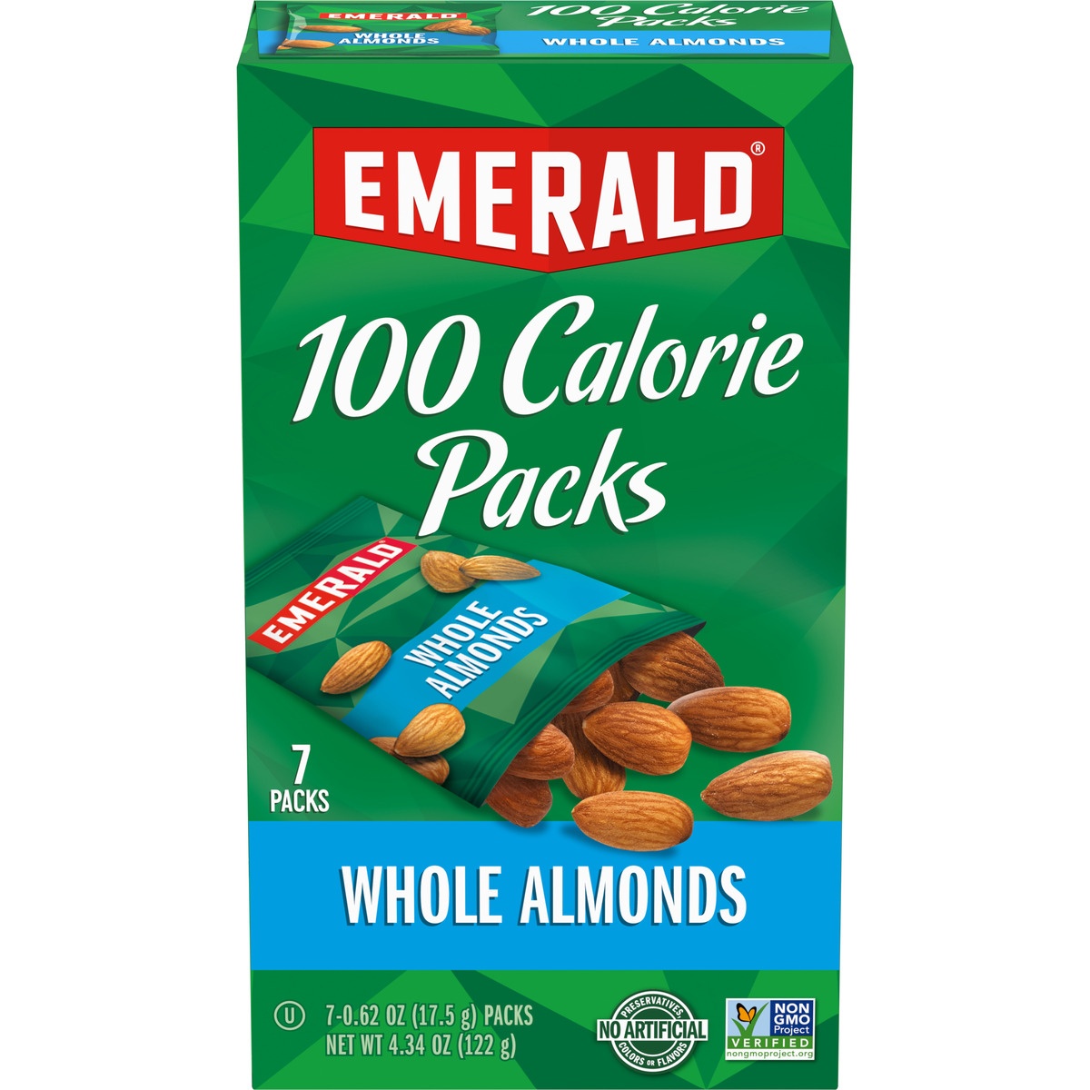 slide 1 of 11, Emerald Natural Almonds 100 Calorie Packs, 7 ct