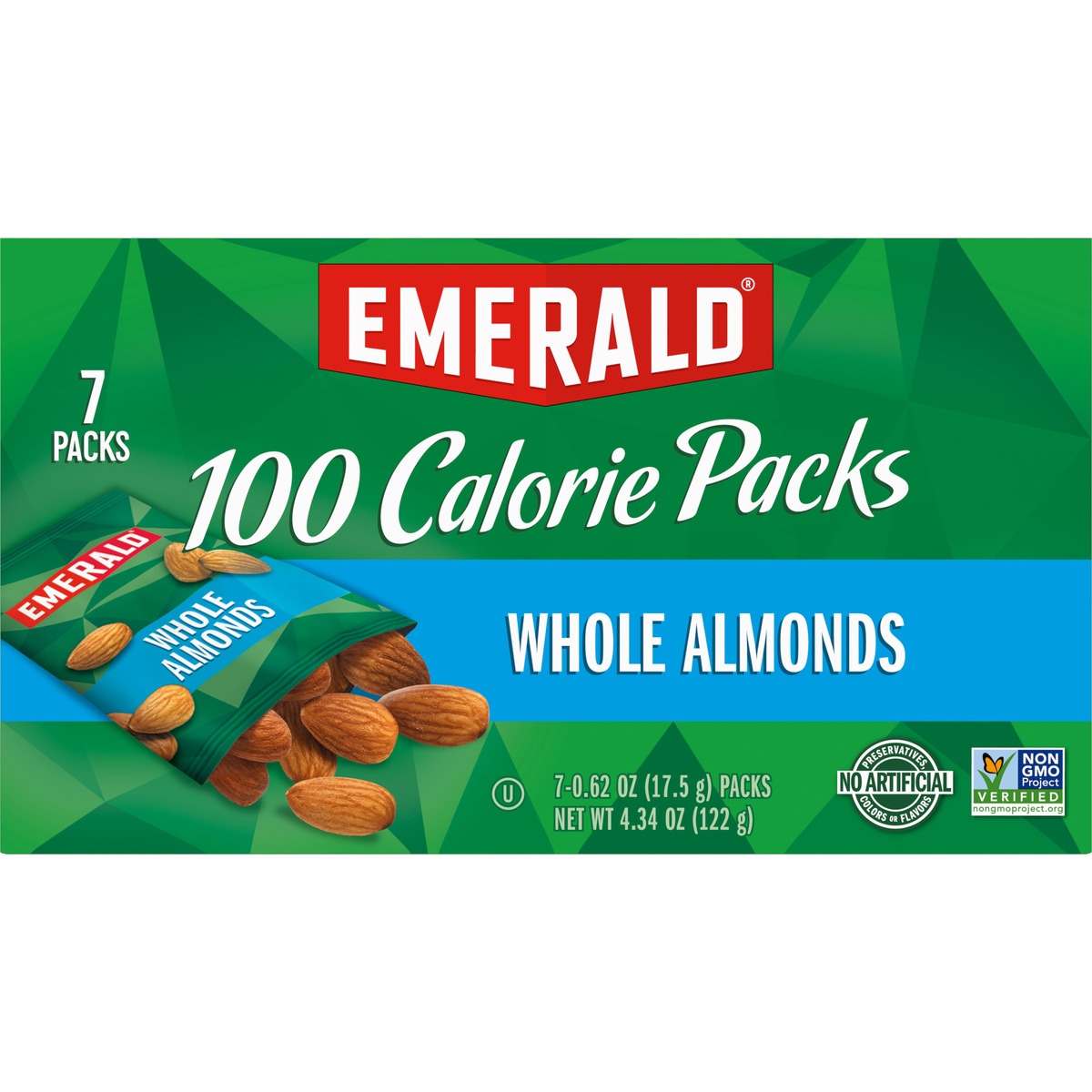 slide 10 of 11, Emerald Natural Almonds 100 Calorie Packs, 7 ct