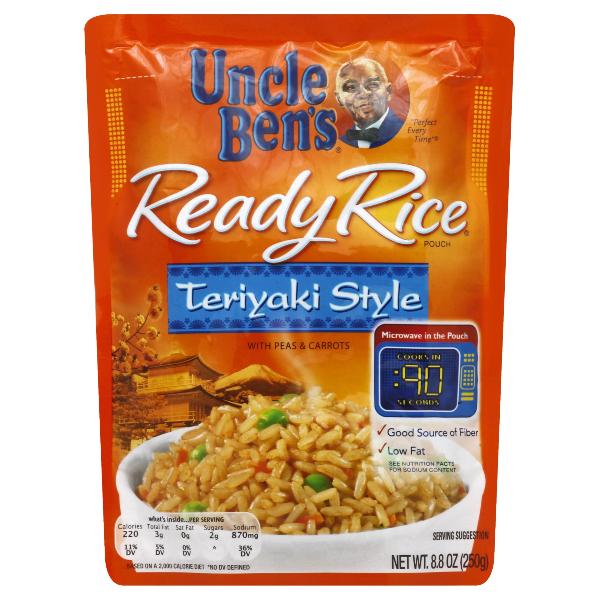 slide 1 of 1, Ben's Original Uncle Ben's Ready Rice Teriyaki Style with Peas & Carrots, 8.8 oz