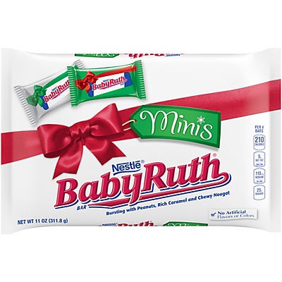slide 1 of 1, Baby Ruth Minis Candy Bars, 11 oz