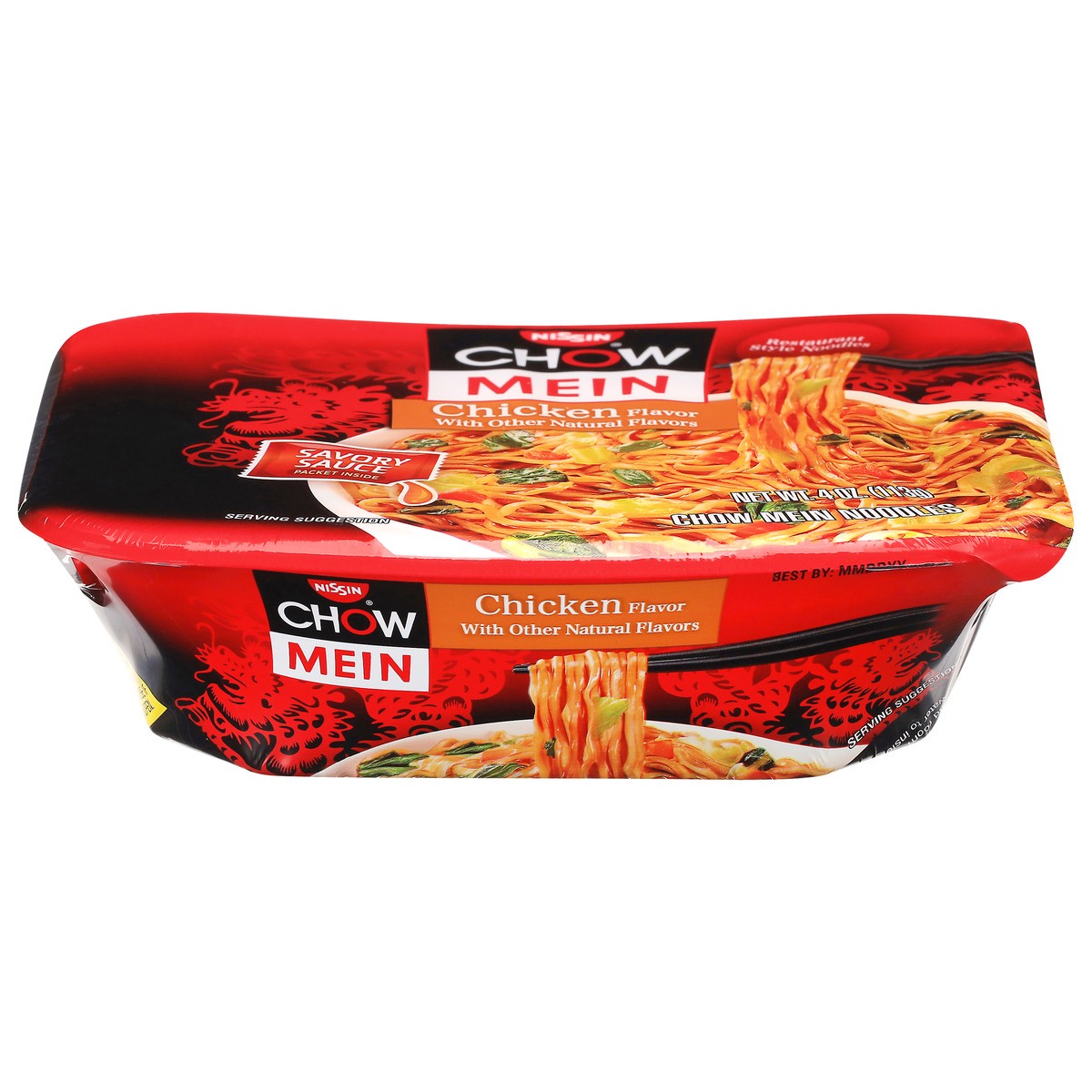 slide 1 of 5, Nissin Chow Mein Restaurant Style Chicken Flavor Chow Mein Noodles 4 oz, 4 oz