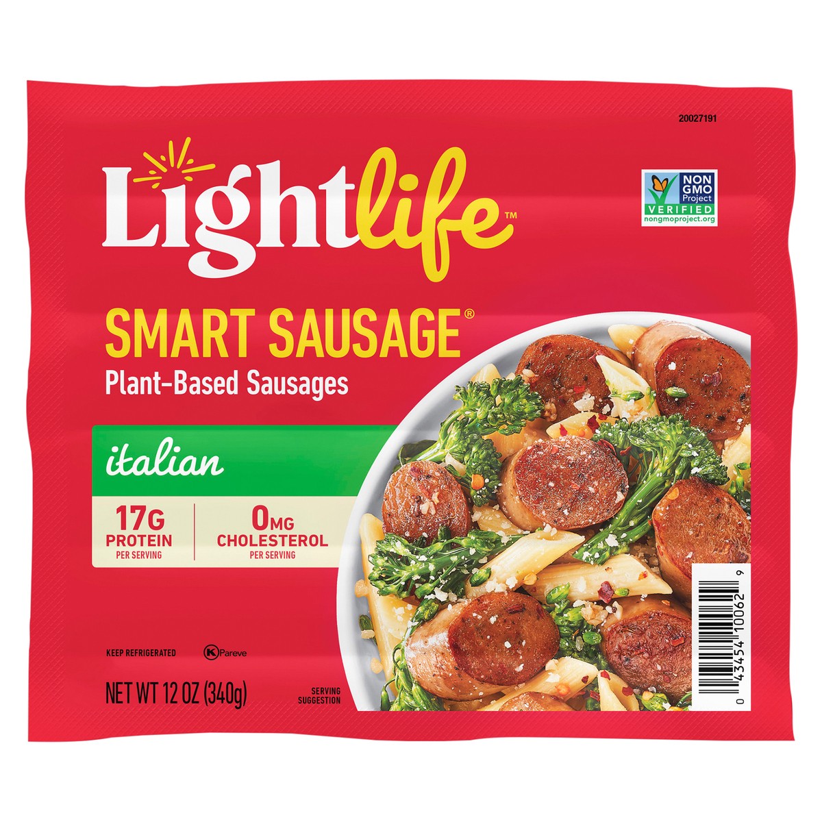slide 1 of 5, Lightlife Sausages, Plant-Based, Italian, 12 oz