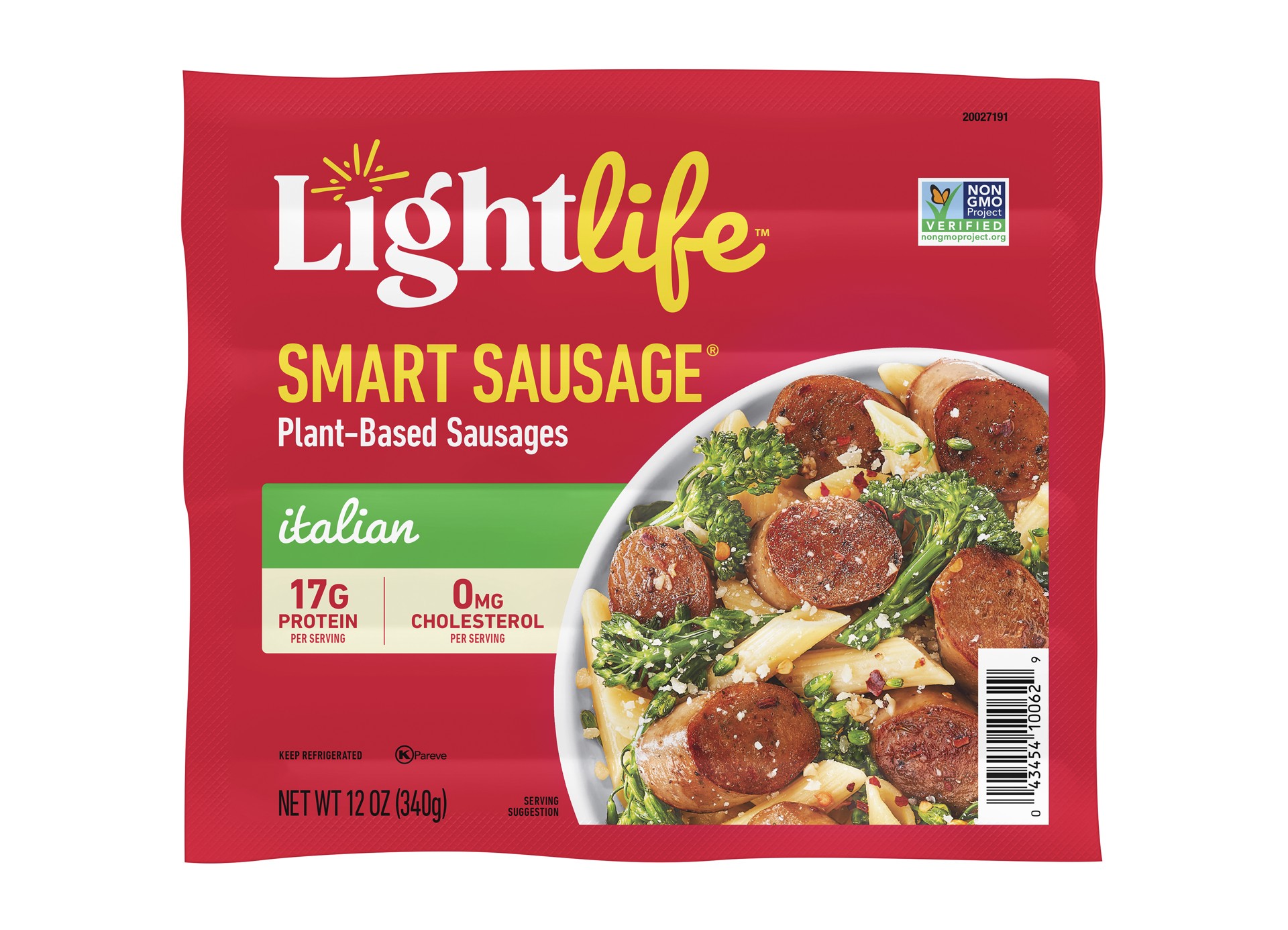 slide 1 of 5, Lightlife Smart Sausages Plant-Based Vegan Italian Sausage, 12 oz