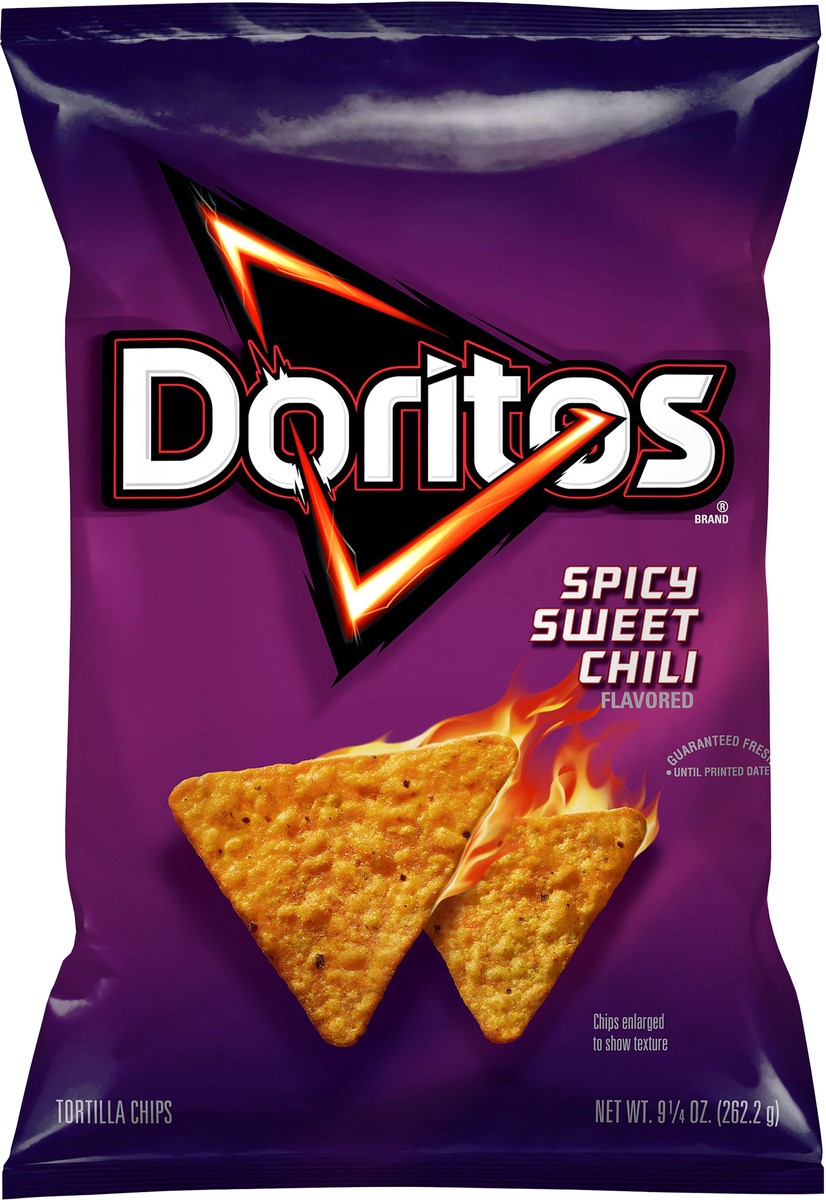 slide 1 of 4, Doritos Spicy Sweet Chili Flavored Tortilla Chips, 9.25 oz