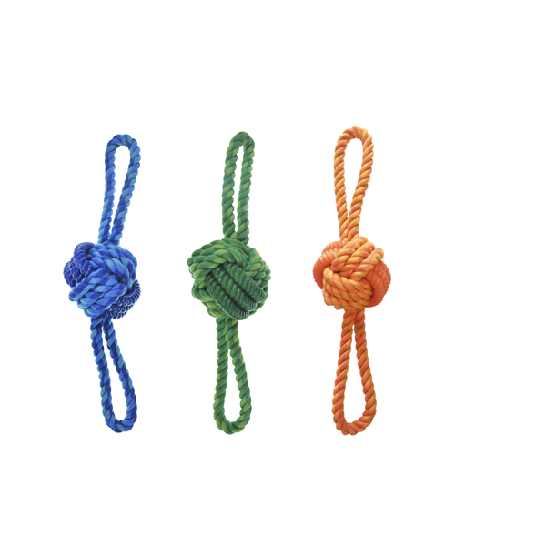 slide 1 of 1, Meijer Figure 8 Rope/Rubber Loop Tug Dog Toy, 15", 15 in