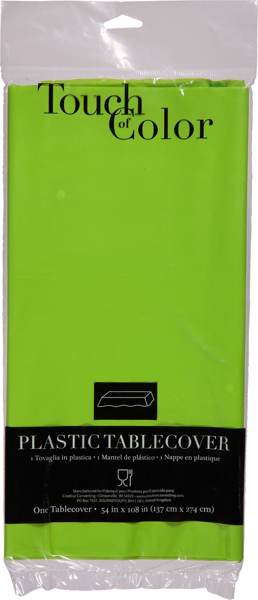 slide 2 of 9, Touch of Color Fresh Lime Plastic Tablecover 1 ea, 1 ct