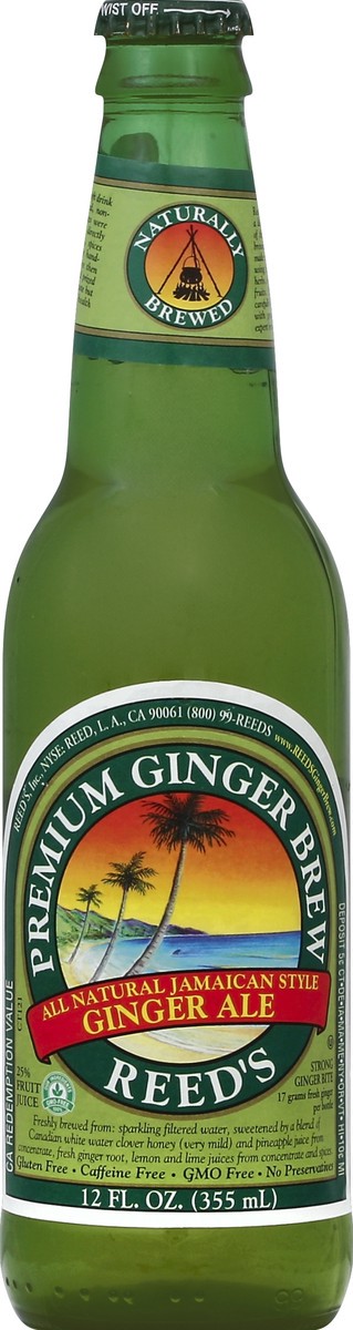 slide 1 of 1, Reed's Ginger Ale 12 oz, 12 oz