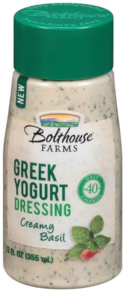 slide 1 of 1, Bolthouse Farms Creamy Basil Greek Yogurt Dressing, 12 fl oz