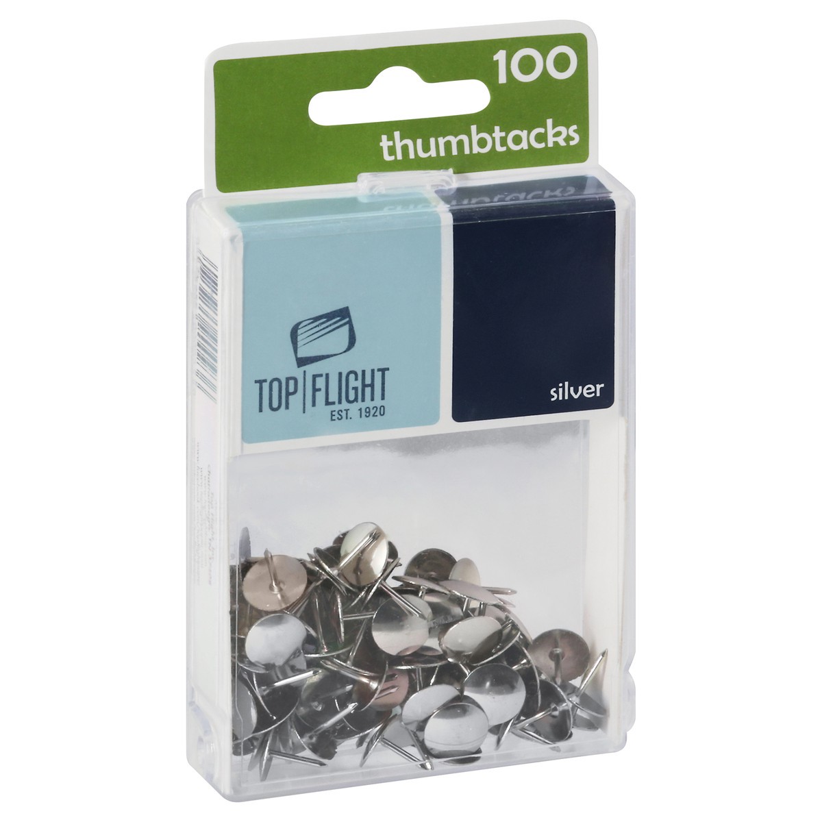slide 3 of 12, Top Flight Silver Thumb Tacks, 100 ct