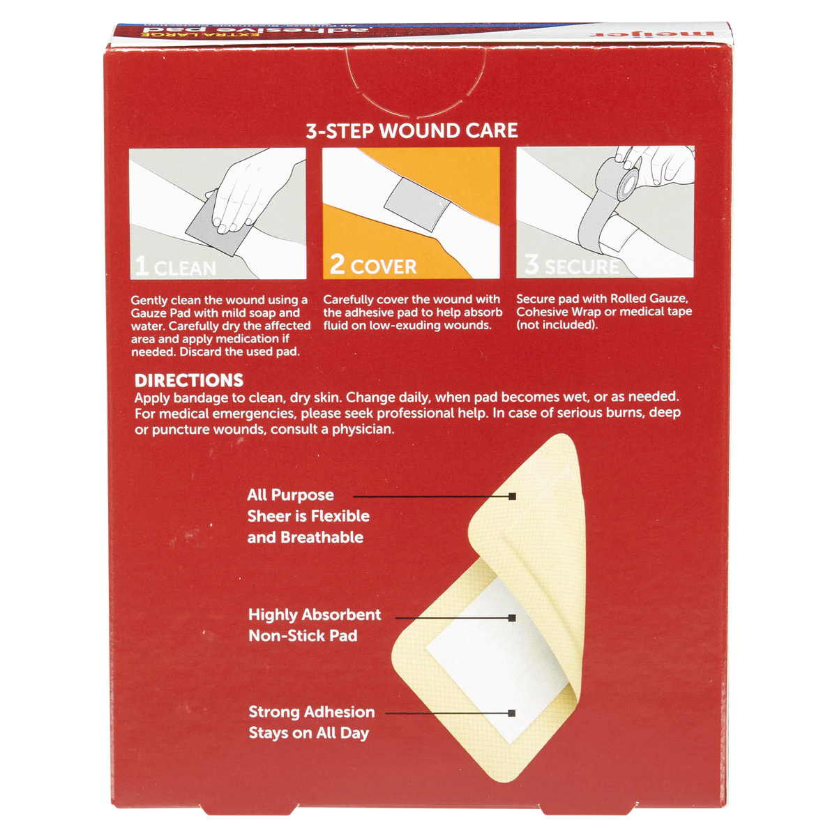 slide 21 of 29, Meijer Large Plastic Adhesive 3" Pad, 10 ct