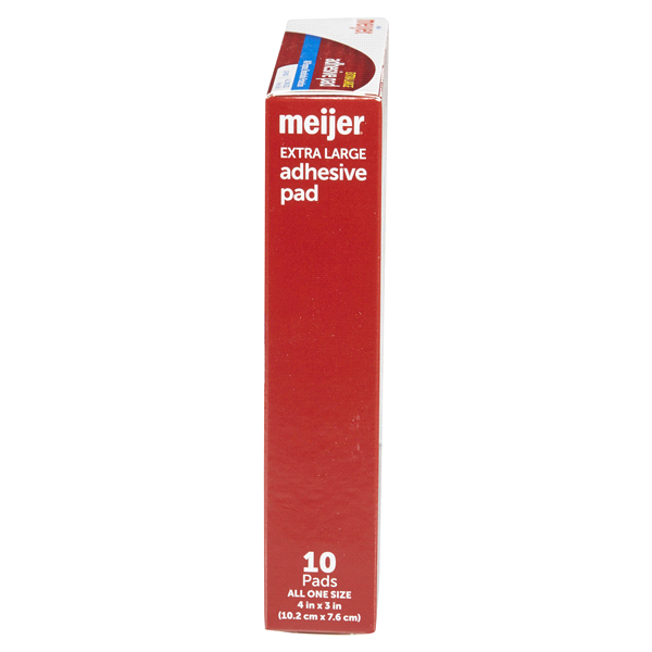 slide 24 of 29, Meijer Large Plastic Adhesive 3" Pad, 10 ct