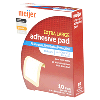 slide 7 of 29, Meijer Large Plastic Adhesive 3" Pad, 10 ct