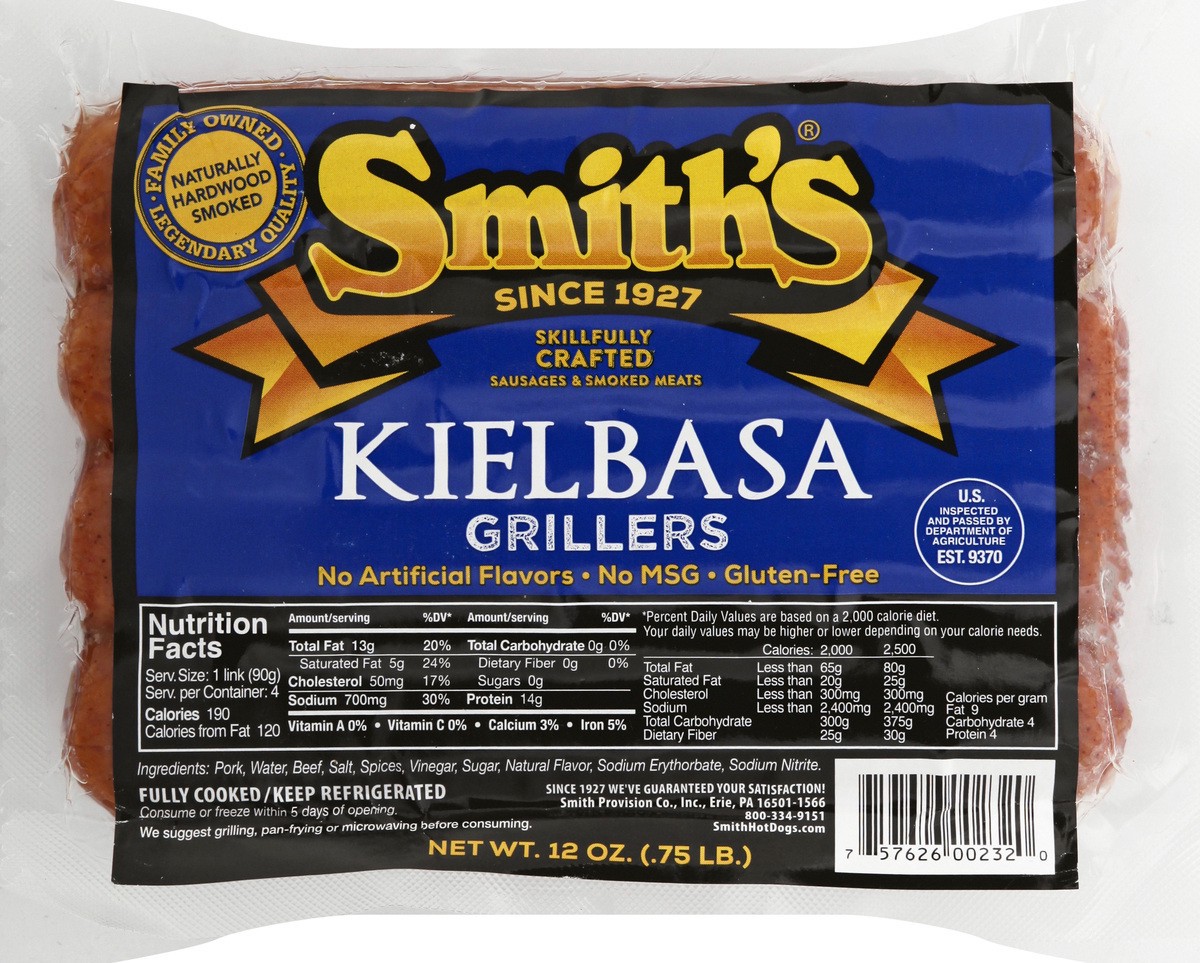 slide 4 of 8, Smith's Kielbasa Grillers, 1 ct