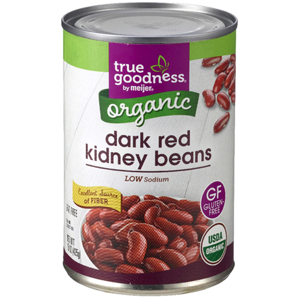 slide 1 of 1, True Goodness Organic Dark Red Kidney Beans, 15 oz