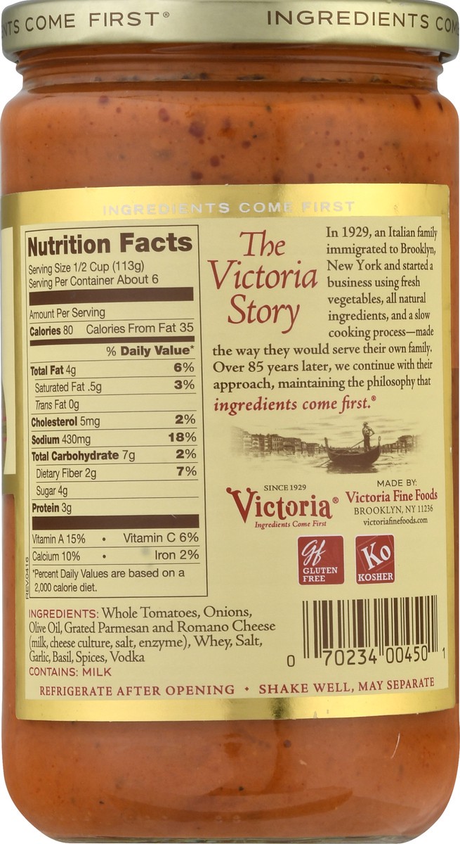 slide 7 of 12, Victoria Sauce, 24 oz