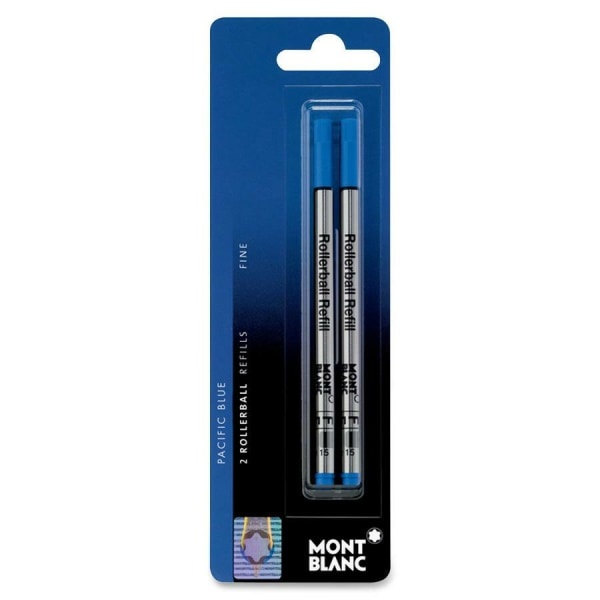 slide 1 of 2, Montblanc Refills, Rollerball, Fine Point, Blue, Pack Of 2, 2 ct