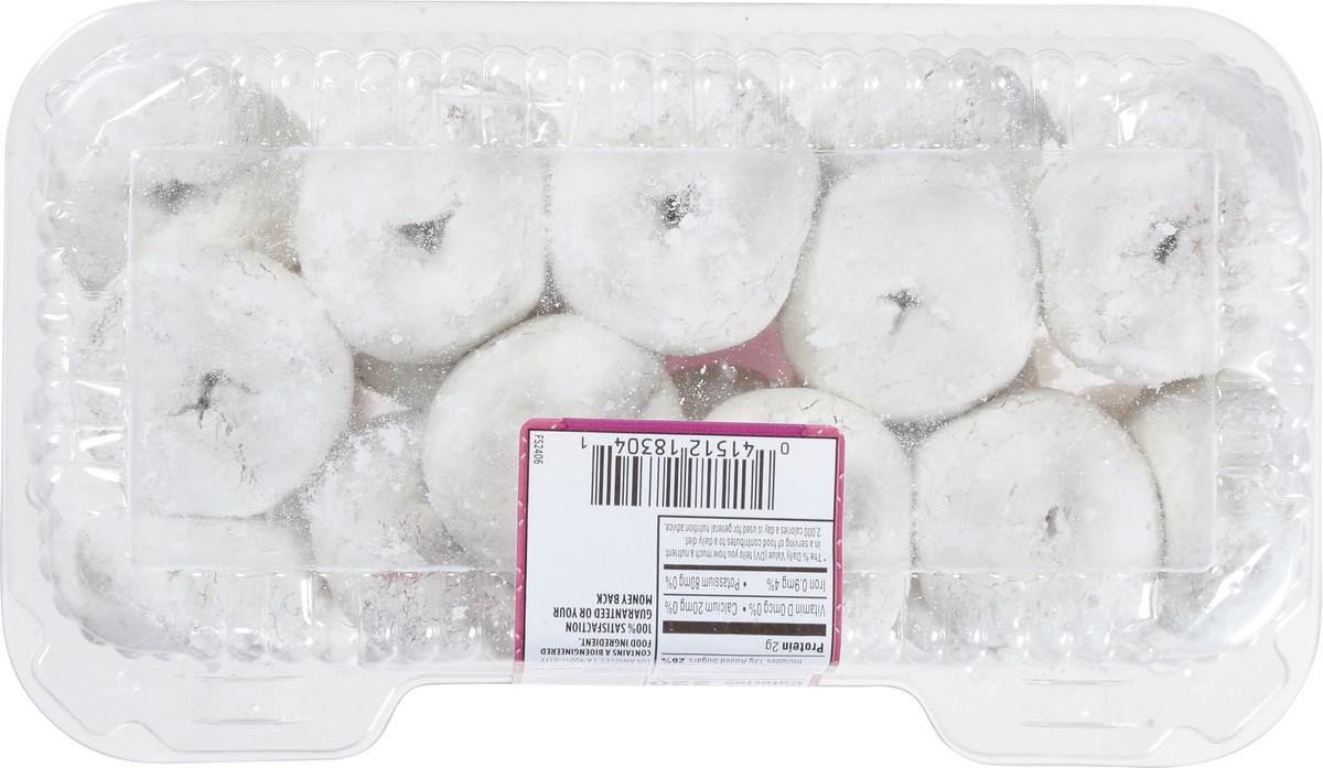 slide 10 of 12, First Street Mini Powdered Sugar Cake Donuts, 15 oz